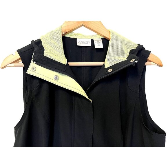 Chico's Zenergy Hooded Black Zip Up Vest - Picture 4 of 12
